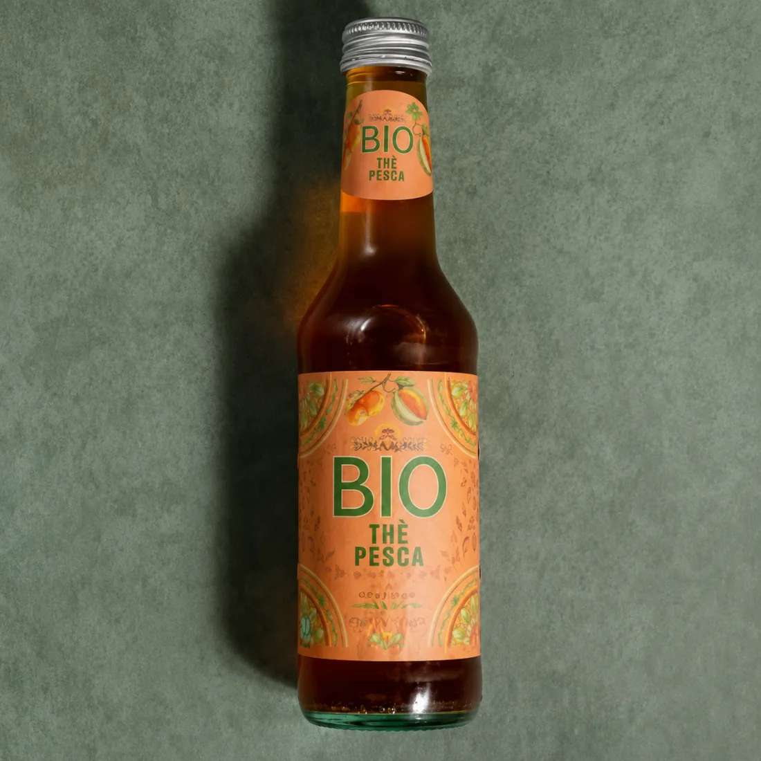 Bouteille de thé glacé pêche bio Tomarchio 33 cl